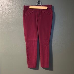 Gap size 4 Skinny Ankle Burgundy Slim Fit Pants